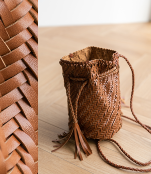 bucket weaving cross bag[가방BJB8]안나앤모드
