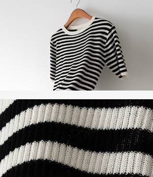 pine stripe basic knit[니트BJU58]안나앤모드
