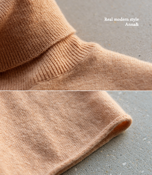 draw wool cashmere pola knit[니트BN247]안나앤모드