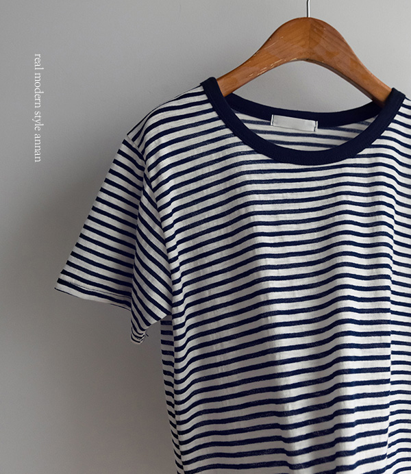 stripe 슬랍 티셔츠[티셔츠CJM73] 4color_free size안나앤모드