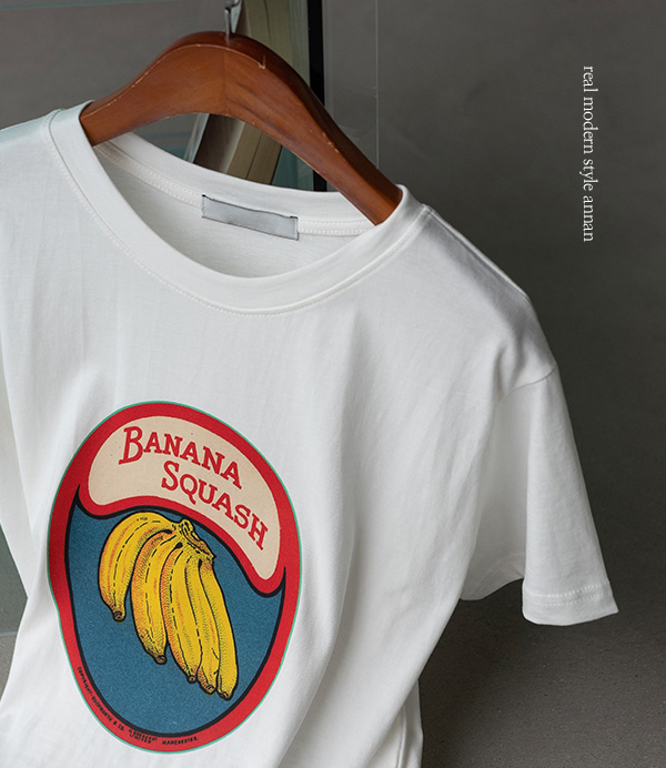 banana 프린팅 티셔츠[티셔츠CK471] 2color_free size안나앤모드