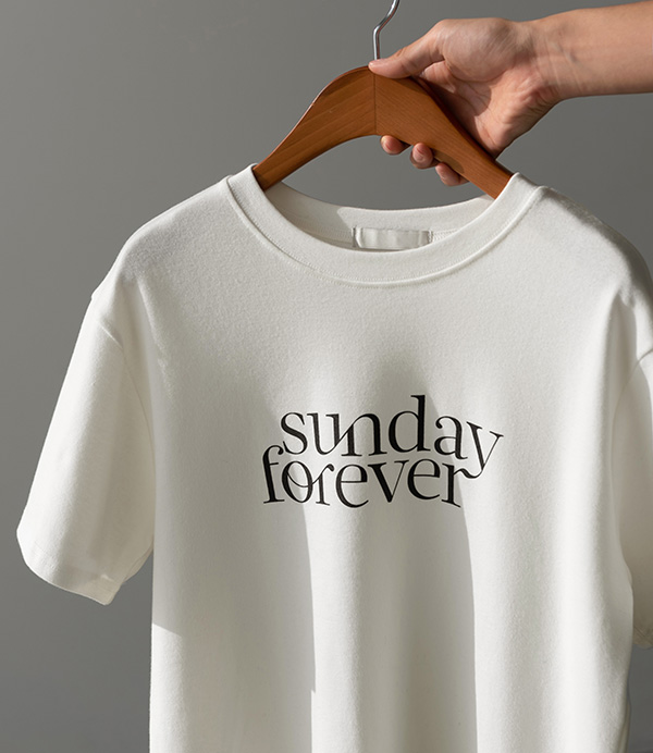 sunday 레터링 티셔츠[티셔츠CRG75] 4color_free size안나앤모드